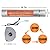 Wall-Mounted Patio Heater for Outdoor Use Electric Infrared Heaters 1500w with 3 Level,Waterproof Space Garage Heater, 3s Heating Remote Control, Silver