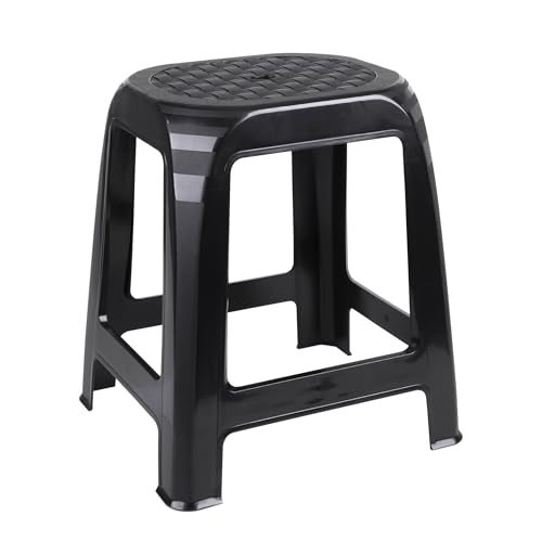 Kunststoff Tritthocker schwarz 46 x 41 cm
