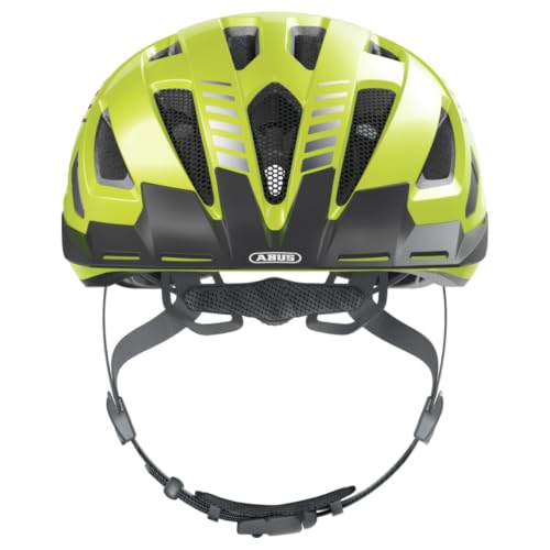 ABUS Stadthelm Urban-I 3.0 - Fahrradhelm mit Rücklicht, Schirm und Magnetverschluss - für Damen und Herren - Gelb, Größe S – Ansicht 2