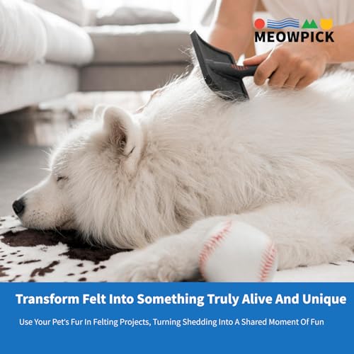 MeowPick Husky Wool Needle Felting Kit, Needle Felting Kit Beginner with Felting Tools Including Wool Roving, Felting Needles, Mold and Instructions for DIY Felting Starters