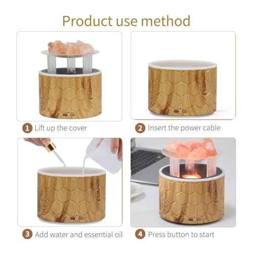 Humidificador de escritorio 400ml con luz nocturna y temporizador miniatura 2