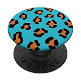 Animale Corallo Blu Ghepardo Stampa Leopardo Design PopSockets PopGrip Intercambiabile