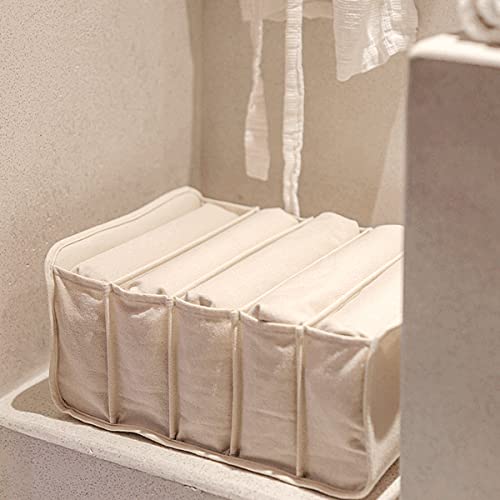 Auhssan 2 Packs Cotton Wardrobe Clothes Organizer, Foldable Closet Organizers And Storage Larger 7 Grids 5 Grids Set Drawer Organizer With Pp Board For Clothes, Jeans, Pants, Sweaters, Tshirt #TOP5