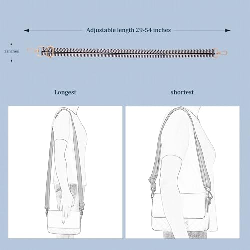 Image of chushui 1 inch Purse Strap,Replacement Crossbody Strap Adjustable Shoulder Strap for Handbag Bag