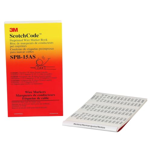 3M ScotchCode Pre-Printed Wire Marker Book SPB-15-AS1