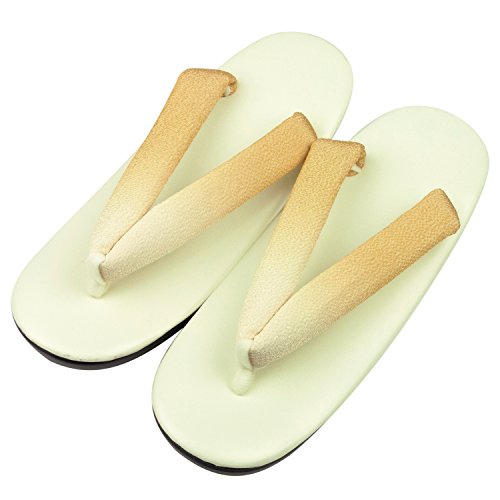 KYOETSU Women's Urethane Zori Formal Sandals for Japanese Kimono and Yukata (33.yellow)