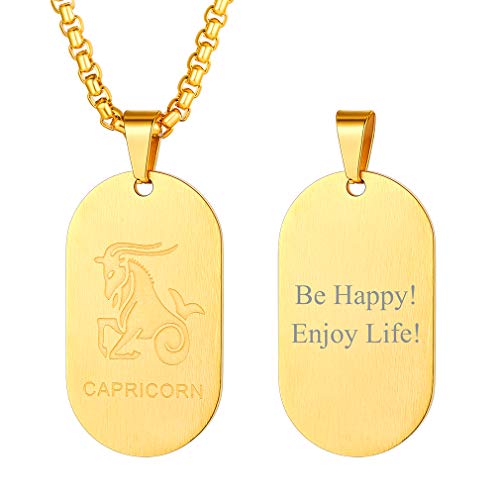 Collier Signe Astrologique Custom4U : Pendentif Médaillon Zodiaque avec Boîte Cadeau