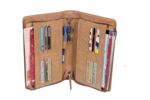 Image of Sukeshcraft Baize unisex-adult PU Multiple Cheque Book Business Card Holder -27 Slots