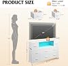 Cómoda y soporte para TV WLIVE con luces LED, para TV de 55 pulgadas, 8 cajones, blanco | Apto para TVs de hasta 55 pulgadas, 8 cajones de tela, cómoda con luces LED, toma de corriente integrada, sala o dormitorio 6