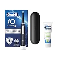Oral-B Spazzolino Elettrico Ricaricabile iO 3 Nero, 1 Testina Di Ricambio, 1 Custodia Da Viaggio...