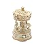B&S FEEL 3-Horse Carousel Music Box Melody Carrying You from Castle in The Sky(Laputa)-MP336(Yellow)