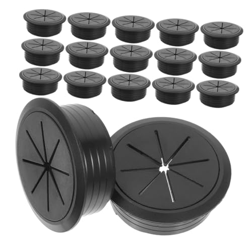 DECHOUS 20個 デスク用配線孔キャップ 丸形コード穴カバー ケーブル整理対応 大容量 丈夫で簡単設置 オフィスやパソコンデスク適合