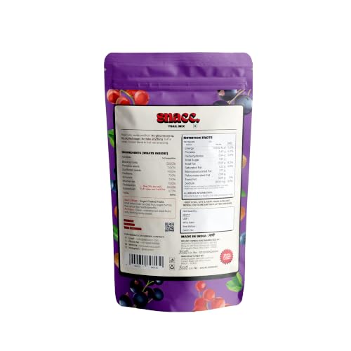 Image of Snacc Mix Trail | Dry Fruits and Mix Nuts| Almond, Cashew, Bluenerries, Pumkin Seed, Blackcurrants | Iodized Salt | Healthy Snacking (200 g, Pack of 4)