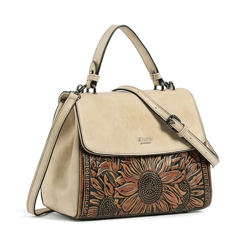 Image of EXOTIC Premium Vintage Embossed Floral Flap Desing Sling Bag For Women