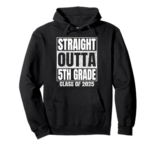 Straight Outta Clase de escuela de quinto grado de 2025 Funny School Sudadera con Capucha