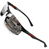 ► AUSGEZEICHNETE DICKE LINSEN - 1,0 mm polarisierte Gläser sind mit der Dicke vergleichbar, die Sie bei viel teureren Sportbrillen finden würden. PUKCLAR TAC (Triacetat) Linsen bestehen einen doppelten Dezentrierungstest, um sicherzustellen, dass es keine optischen Verzerrungen gibt, die zu Augenbelastung und Kopfschmerzen führen können. Gleichzeitig sind Polycarbonatscheiben und -rahmen stoßfest, kratzfest, langlebig und unzerbrechlich.