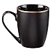 Christian Art Gifts Black Stoneware Coffee Mug with Gold Rim for Women and Men – 12 oz. Lead and Cadmium-free Coffee and Tea Mug with Inspirational Bible Verse: The Lord Is With Me - Jeremiah 20:11