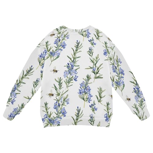 JUNZAN Beauty Rosemary White Little Girls Sweatshirt Hoodie Fleece Tops Clothing Shirts Party 4T2