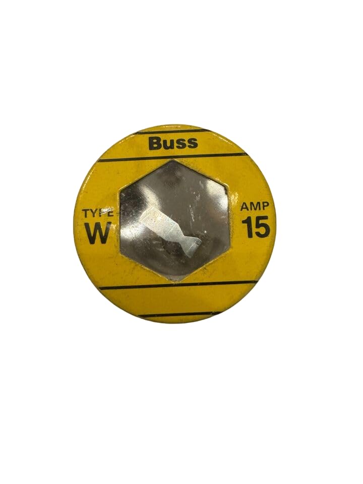 BUSSMAN W-15 ONE TIME 15 AMP Plug Fuse LOT of 5