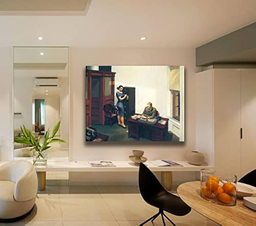 エドワード・ホッパー 美品 アートポスター(office at night