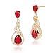 Produktbild Gravity Damen Mode Ohrring Plattieren Drei Schichten Von 18 K Gold Baumeln Ohrring (rot)