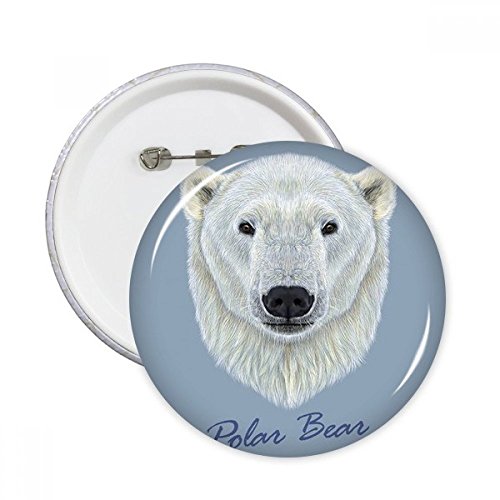 Badge ours polaire blanc rond DIYthinker M pour customiser vos vêtements et vestes en tissu