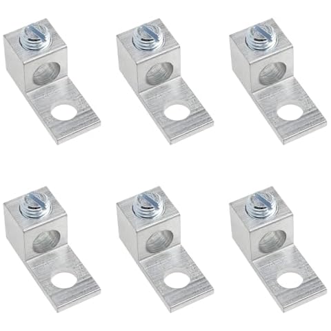Dsjnf Mechanical Lug 2AWG TA-2 1B2U 1-Hole Aluminum Terminal Mechanical Lugs 6PCS Cover