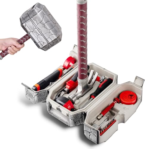 Conjunto de ferramentas de martelo Thor, caixa de ferramentas de martelo multifuncional, excelente presente para homens, cor prateada