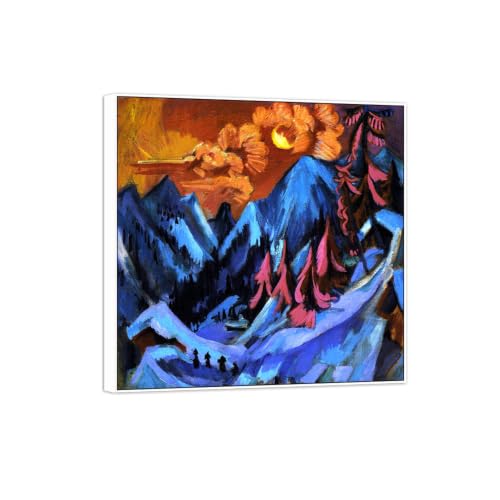 Toile Winter 50x50cm cadre blanc pour créer une ambiance cocooning dans votre salon