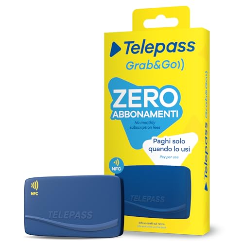 Telepass Grab&Go – Dispositivo Senza Canone Fisso, Modalità Pay-Per-Use, Attivazione a Pagamento...