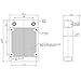 Clyxgs Water Cooling Radiator, 8 Pipe Aluminum Heat Exchanger Radiator with Tube for PC CPU Computer Water Cool System DC12V 80mm