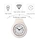 HOMSFOU Wanduhr Küchenuhr Badezimmer Wasserdicht Kleine Digitale Wanduhr Stille Home Decor Duschuhr mit Saugnapf Weiß