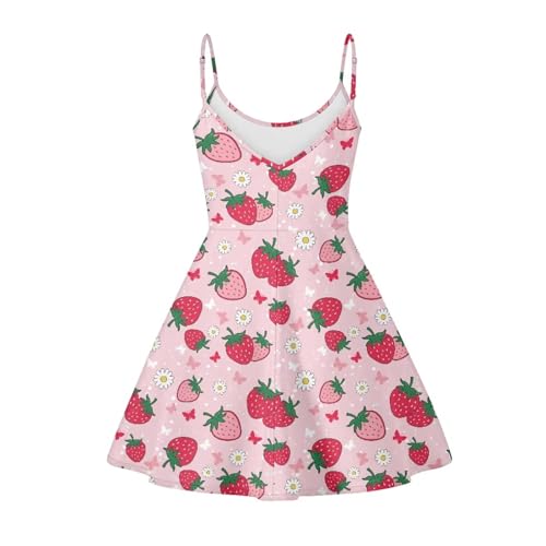 Image of Biyejit Women Casual Loose Dress Strap Long Summer Beach Swing Dress