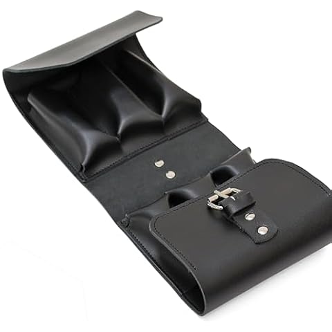 Leather Folding Knife Display Case Organizer for 6 Pocket Knives Case, Folding Knives Storage Holder, Knives Collection Pouch Bag VB6BL Cover