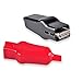 Insulated Alligator Clips, Conwork 2-Pair 20A Black & Red Boot Electric Test Clips Alligator Clamps