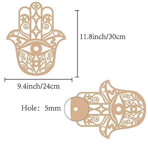 Creatcabin Hand Of Fatima Decor Wall Wooden Wall Art Crystal Grid Sacred Geometry Laser Cut Wall Sculpture Hanging Decor Spiritual Symbol Round For Home Office Yoga Studio Decoration 11.8Inch #TOP1