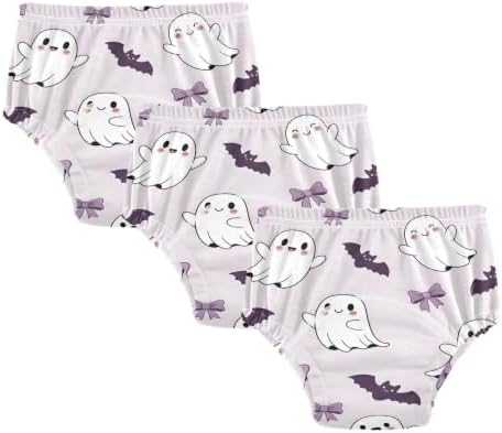 SLHKPNS Ghost Bat Bow 3 Packs Training Pants for Toddlers 5T