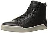 Leder-High-Top mit Schnürung und Reißverschluss hinten