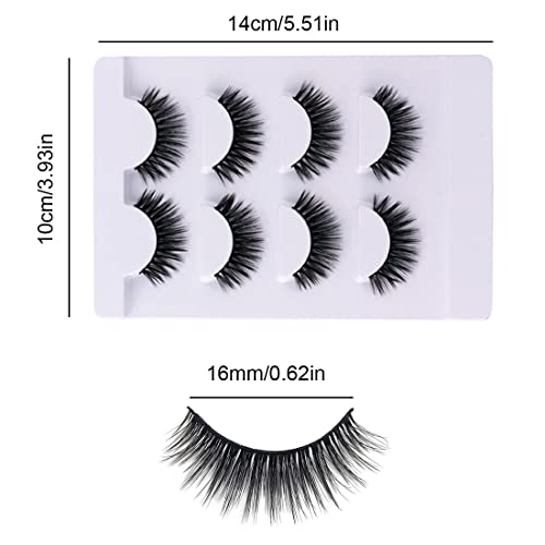 MenYiYDS 4 paia Ciglia finte, Ciglia Finte