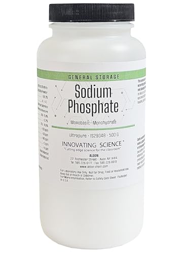 Innovating Science Ultrapure Sodium Phosphate Monobasic Monohydrate, 500g | High-Purity Crystalline Powder for Lab & Biochemical Research | Greater Than or Equal to 99.0% Purity | RNase & DNase Free