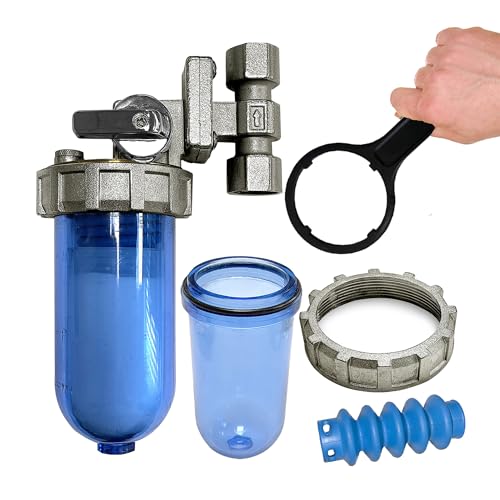 MEGACLIMA Dosatore Polifosfati per Caldaia | Filtro Anticalcare con By-Pass