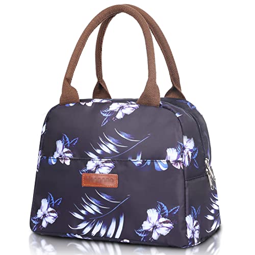 Minicoco Lunch Bag Insulated Bags for Women Cool with Front Pocket Portable Thermal Leak-Proof Men Girls Children Adults Organizer Work