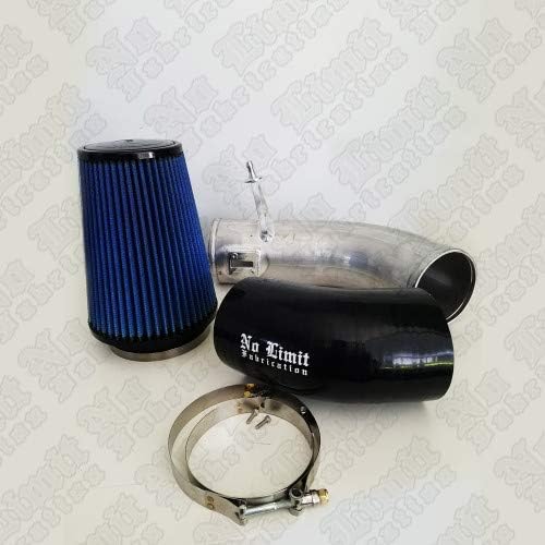 No Limit Fabrication 4.5" High Flow Cold Air Intake Kit Compatible with 2017-2019 Ford 6.7L Powerstroke Diesel (Black - Oiled Filter)
