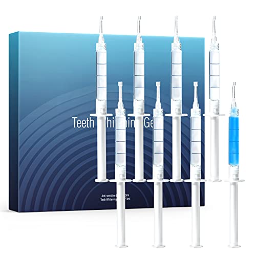 Teeth Whitening Gel Refill for Sensitive Teeth , 8 Packs , Reduced Sensitive 35% Carbamide Peroxide Whitening Gel for Trays , Professional Teeth Bleaching Gel for Fast Result