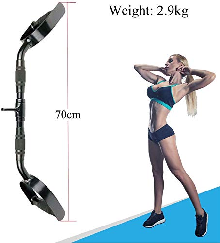 EBWLI LAT Bar Cable Machine Attachment, Triceps Press Down Cable Attachment, Heavy Duty Steel with Rubber Handle for Rowing Machine, Weight Lifting Accessories - Thumbnail 5
