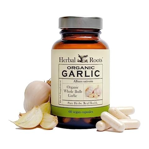 Herbal Roots Organic Garlic Pills - Potent Extra Strength Cover
