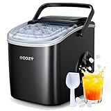 製氷機 家庭用【業界最小クラス・2026新モデル】 高速製氷機 最速6分 軽量5.2kg 小型 コンパクトアップ 自動洗浄機能付き 2サイズの氷 静音 透明窓 日本語パネル 氷つくり機 宅飲み 晩酌 卓上 家庭用 キャンプ ポータブル 保存用氷袋付き ecozy