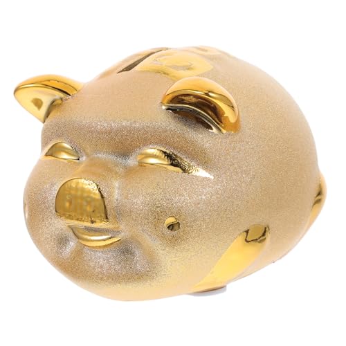 Hemobllo Salvadanaio Forma Maiale Dorato per Ragazzi e Ragazze Banca delle Monete Decorativa Regalo Compleanno per per Risparmio Soldi