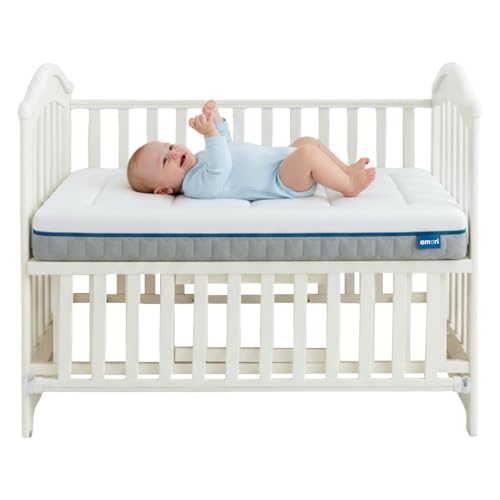 AMORI - Matelas 50x80 - Matela Bébé Climatisé 1 Face Été Fraîche / 1 Face Hiver - Anti Acarien - Déhoussable - Lavable - Oeko Tex - Matelas Bebe...