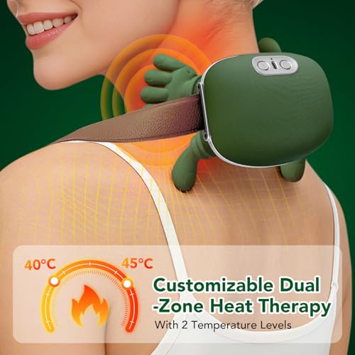Neck Massager, Neck and Back Massager with Heat, Portable Body Massager for Shoulder, 4D Kneading Simulated Human Hand Design Electric Deep Tissue Massage, Pain Relief & Muscle Relax, for Father's Day — view 5